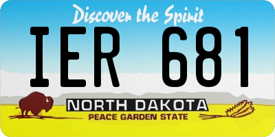 ND license plate IER681