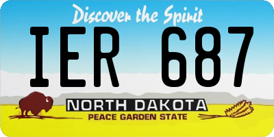 ND license plate IER687