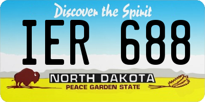 ND license plate IER688