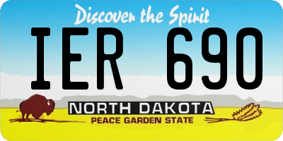 ND license plate IER690
