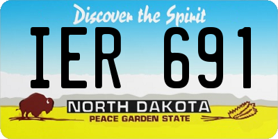 ND license plate IER691