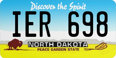 ND license plate IER698
