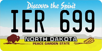 ND license plate IER699