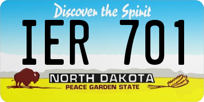 ND license plate IER701