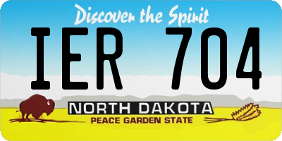 ND license plate IER704