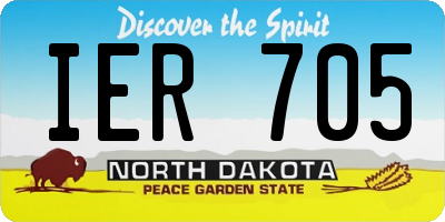ND license plate IER705