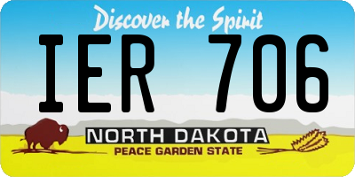ND license plate IER706