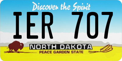 ND license plate IER707