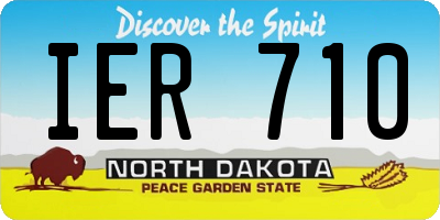 ND license plate IER710