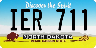 ND license plate IER711