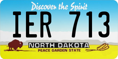 ND license plate IER713