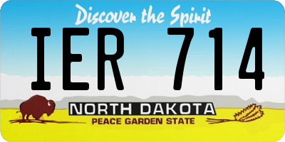 ND license plate IER714
