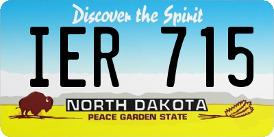 ND license plate IER715