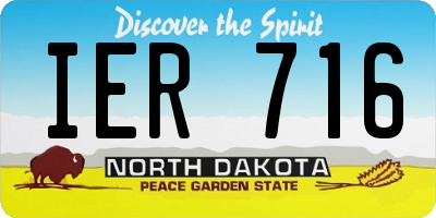ND license plate IER716