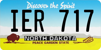 ND license plate IER717