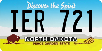 ND license plate IER721