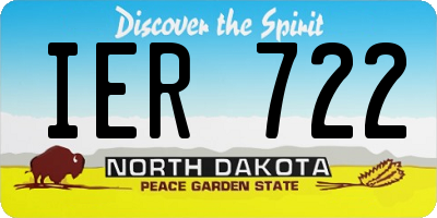 ND license plate IER722
