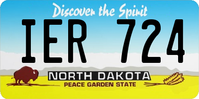 ND license plate IER724