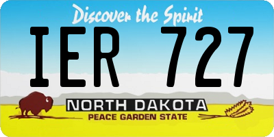 ND license plate IER727