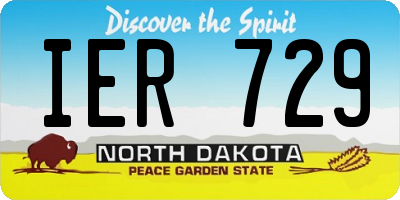 ND license plate IER729
