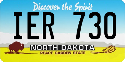 ND license plate IER730