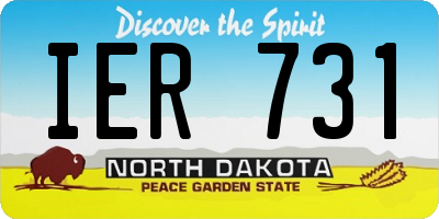 ND license plate IER731
