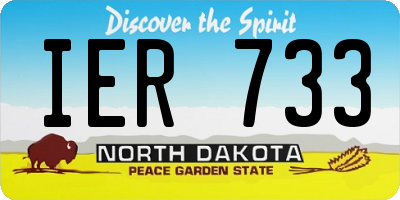 ND license plate IER733