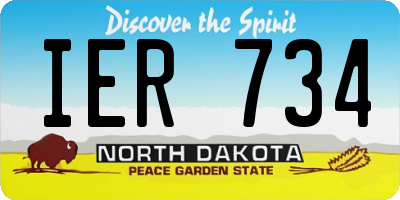 ND license plate IER734