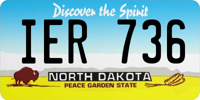 ND license plate IER736