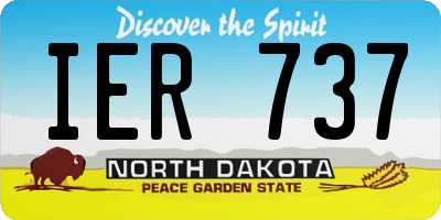 ND license plate IER737