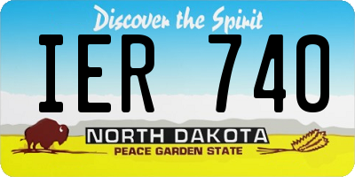 ND license plate IER740