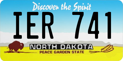 ND license plate IER741