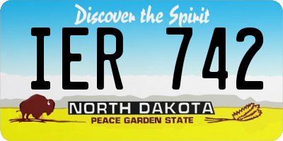 ND license plate IER742