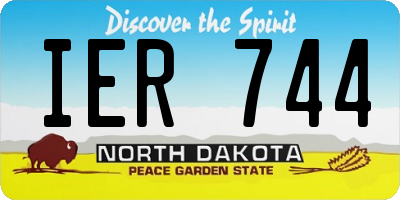 ND license plate IER744