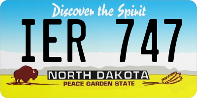 ND license plate IER747