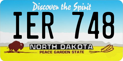 ND license plate IER748