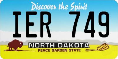 ND license plate IER749