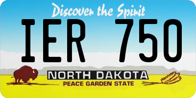 ND license plate IER750