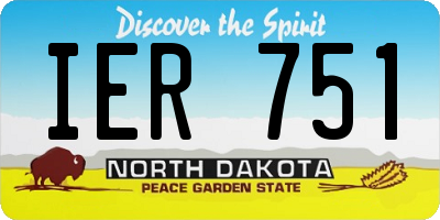 ND license plate IER751