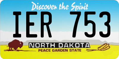 ND license plate IER753