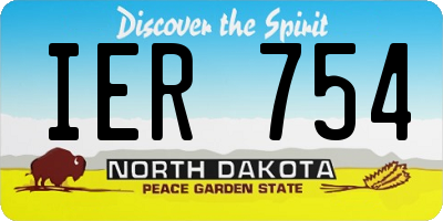 ND license plate IER754