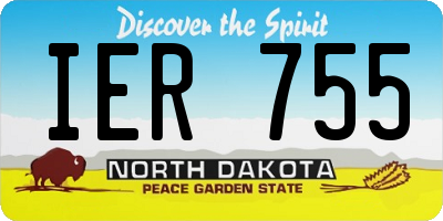 ND license plate IER755