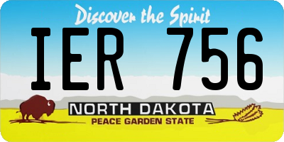 ND license plate IER756