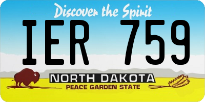ND license plate IER759