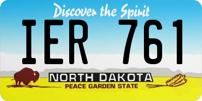 ND license plate IER761