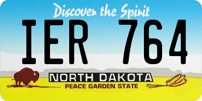 ND license plate IER764