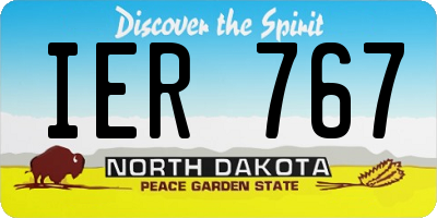 ND license plate IER767
