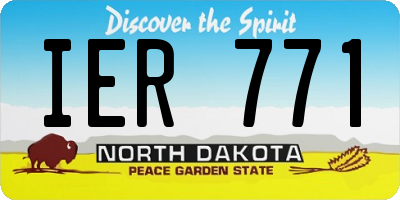 ND license plate IER771