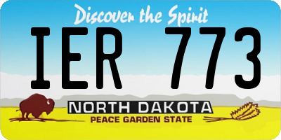 ND license plate IER773