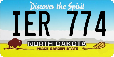 ND license plate IER774